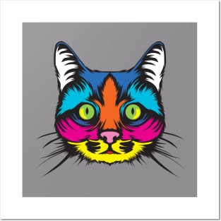 Cat pop art or Rainbow cat Posters and Art